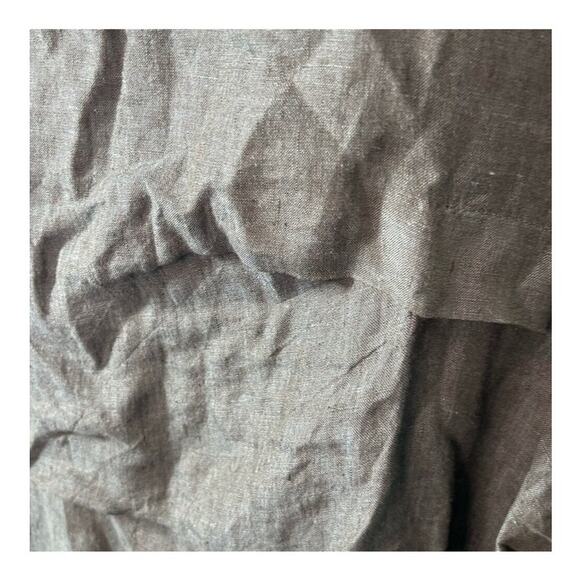 Chalet Sleeveless Gray Linen Tiered Bubble Hem Sundress Size Large - Picture 9 of 15